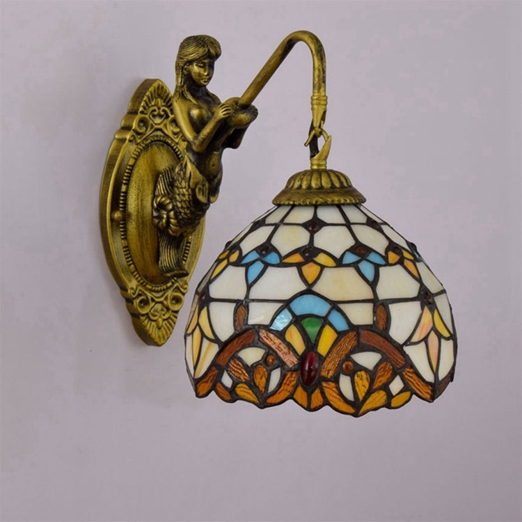 YWXLight 6 inch Modern Stained Glass Wall Lamp