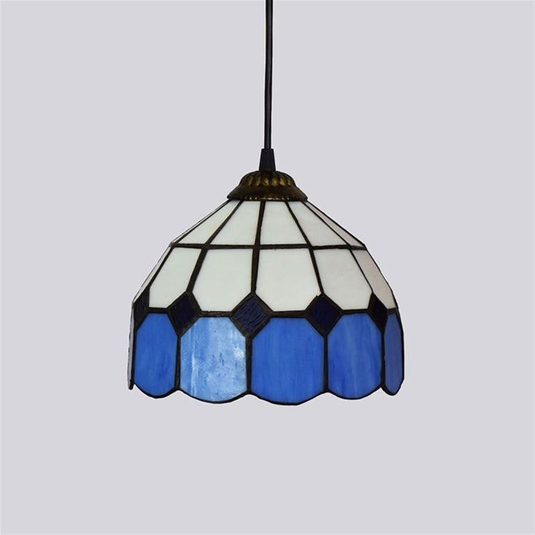 YWXLight 8 inch Simple Style Stained Glass Restaurant Bar Pendent Lamp