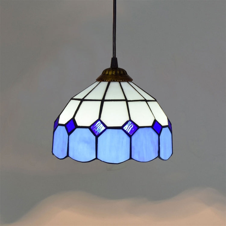 YWXLight 8 inch Simple Style Stained Glass Restaurant Bar Pendent Lamp