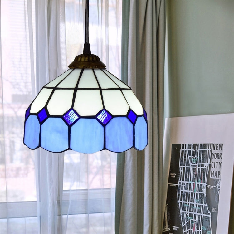 YWXLight 8 inch Simple Style Stained Glass Restaurant Bar Pendent Lamp