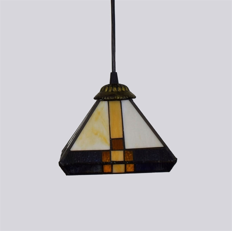 YWXLight 8 inch Creative Stained Glass Bar Corridors Balcony Pendent Lamp