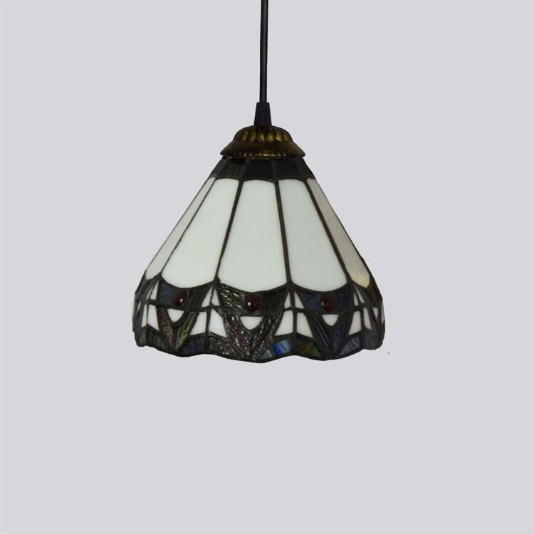 YWXLight 8 inch Corridors Balcony Stained Glass Pendant Light