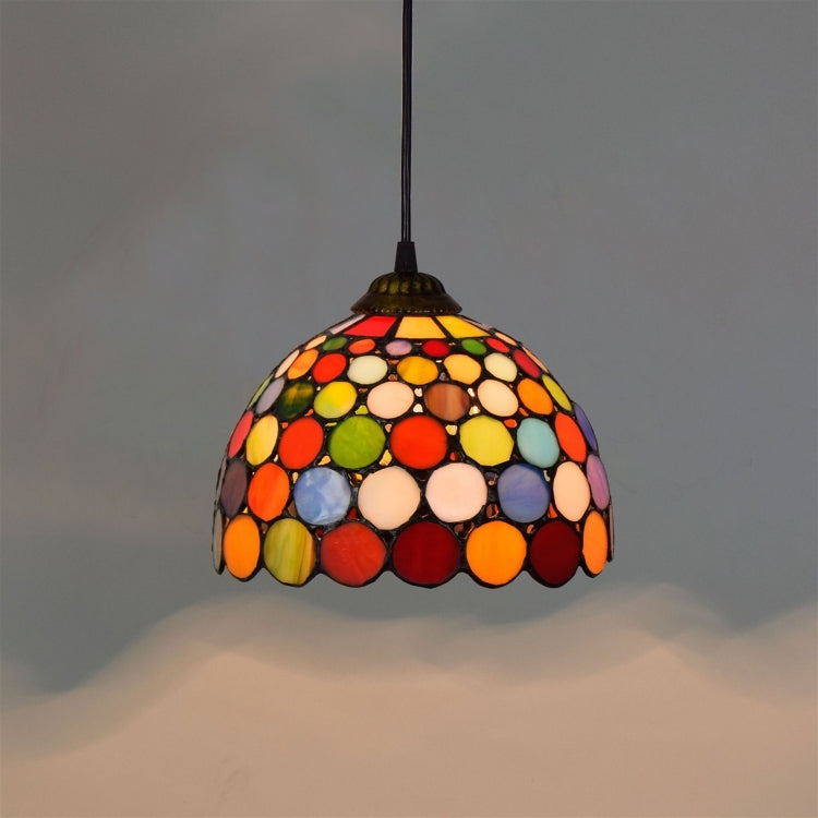 YWXLight 8 inch Creative Stained Colored Dots Glass Small Pendant Light