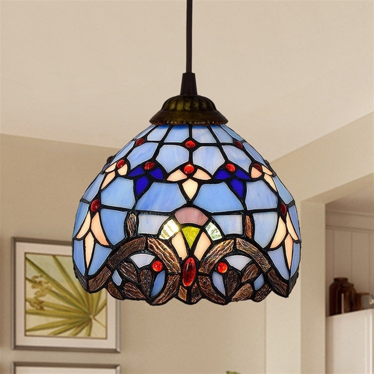 YWXLight 8 inch Creative Stained Glass Chandelier