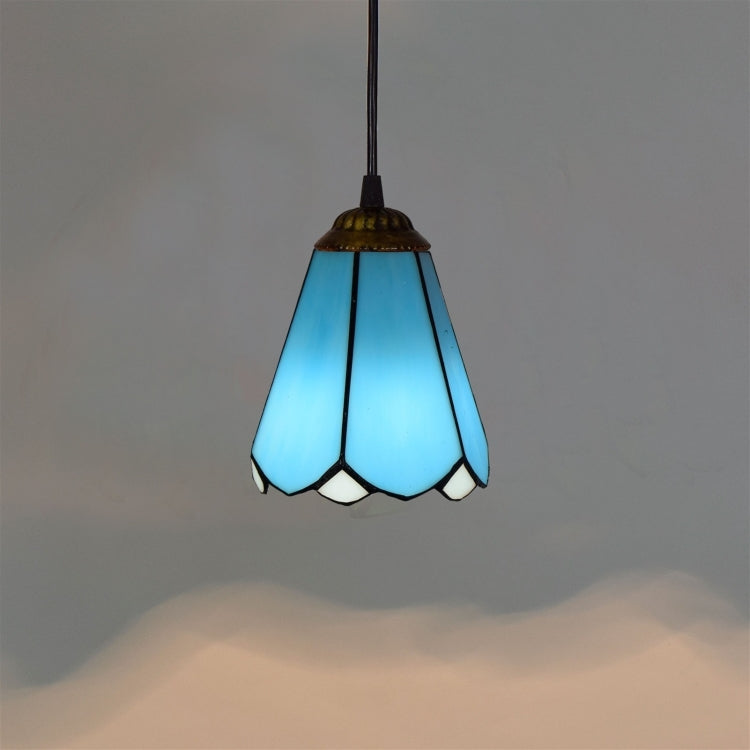 YWXLight 6 inch Sea Blue Glass Pendant Light Ceiling Hanging Lamp