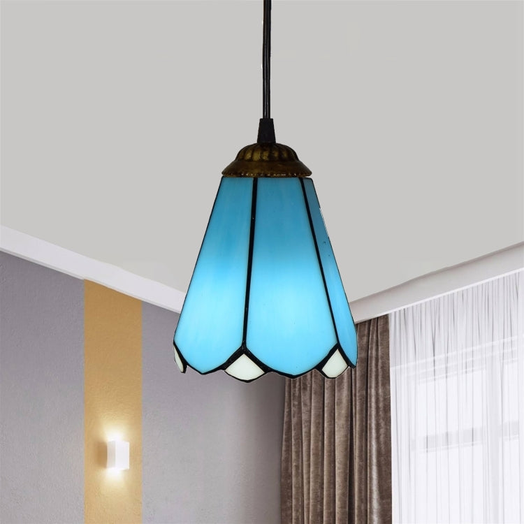 YWXLight 6 inch Sea Blue Glass Pendant Light Ceiling Hanging Lamp