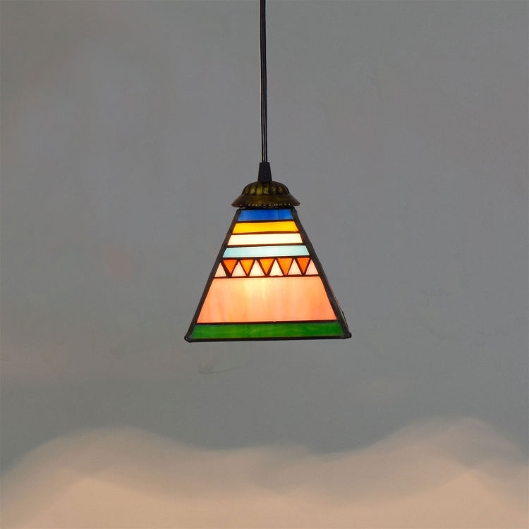 YWXLight 6 inch Dining Room Kitchen Bedroom Pyramid Glass Pendant Light Ceiling Hanging Lamp