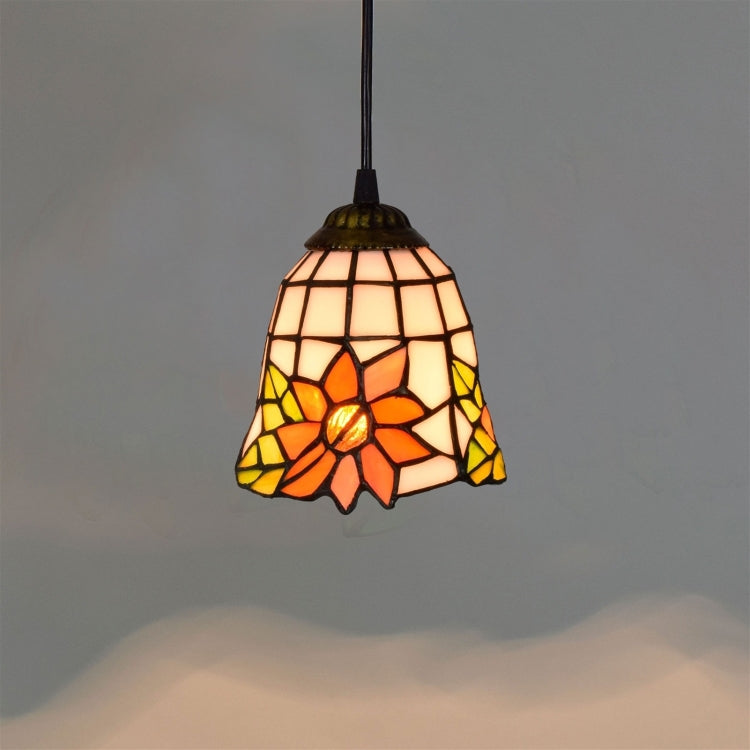 YWXLight 6 inch Sunflower Glass Chandelier Dining Room Kitchen Bedroom Hanging Light