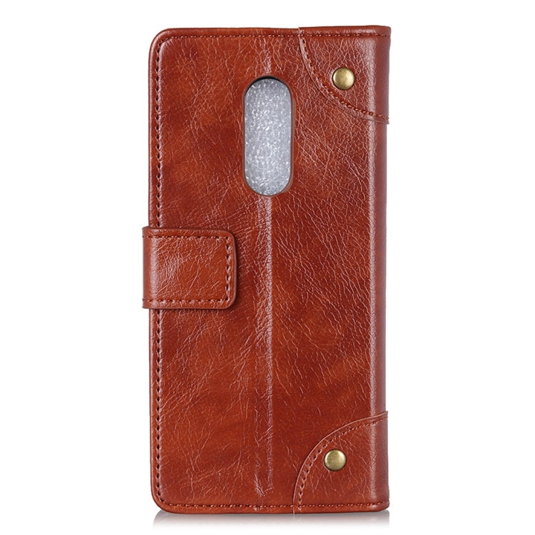 Copper Buckle Side-corner Fixed Nappa Texture Horizontal Flip Leather Case For NOKIA 3.1 PLUS, With Holder & Three Cards