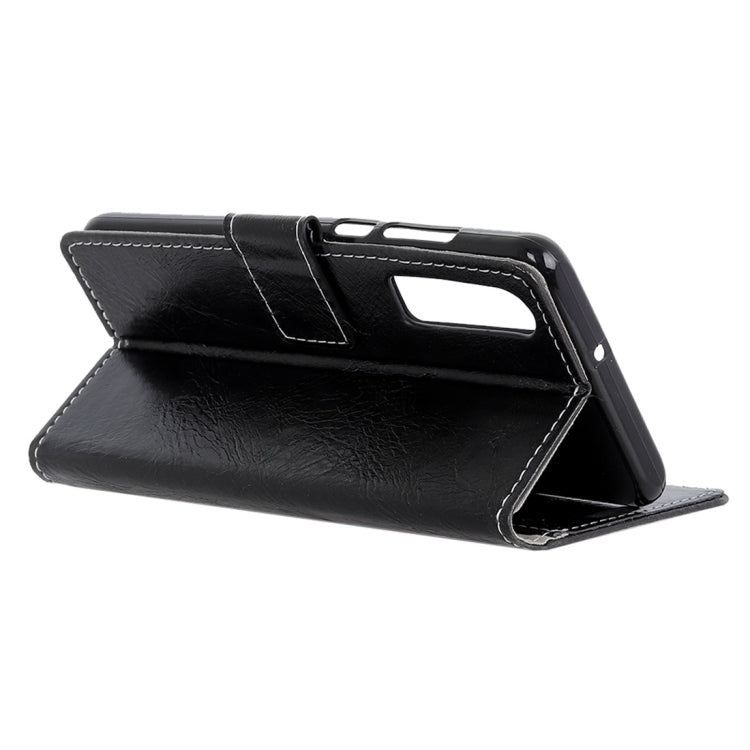 For Huawei P30 Retro Crazy Horse Texture Horizontal Flip Leather Case With Holder & Double-sided Buckle & Photo Frame