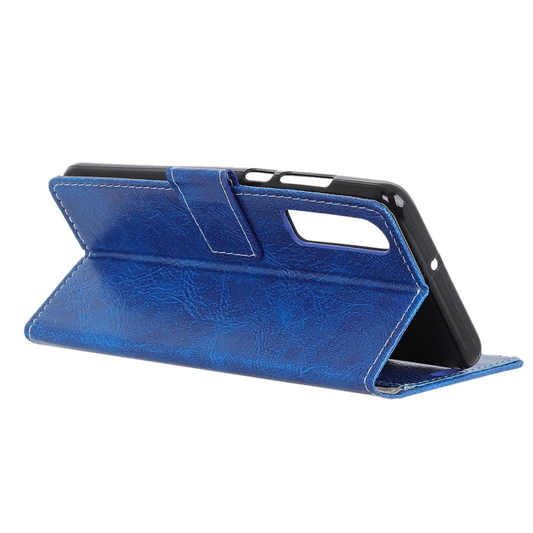 For Huawei P30 Retro Crazy Horse Texture Horizontal Flip Leather Case With Holder & Double-sided Buckle & Photo Frame