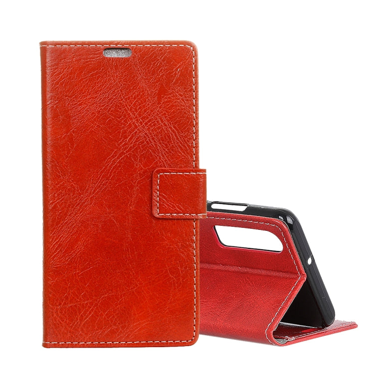 For Huawei P30 Retro Crazy Horse Texture Horizontal Flip Leather Case With Holder & Double-sided Buckle & Photo Frame