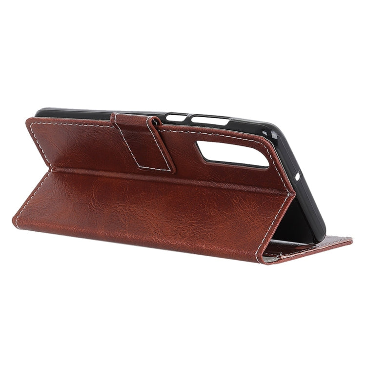 For Huawei P30 Retro Crazy Horse Texture Horizontal Flip Leather Case With Holder & Double-sided Buckle & Photo Frame