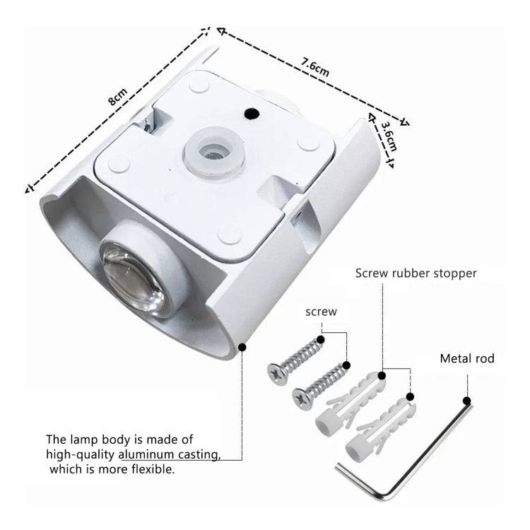 YWXLight 4W Indoor and Outdoor LED Wall Lamp (Warm White)