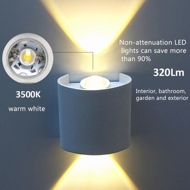 YWXLight 4W Indoor and Outdoor LED Wall Lamp (Warm White)