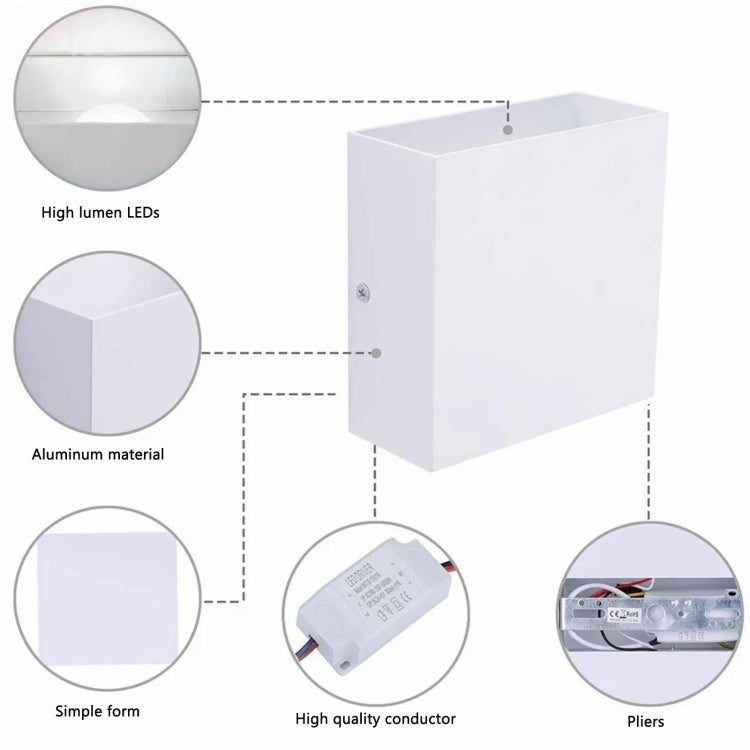 YWXLight 6W Modern Minimalist Cube LED Wall Lamp