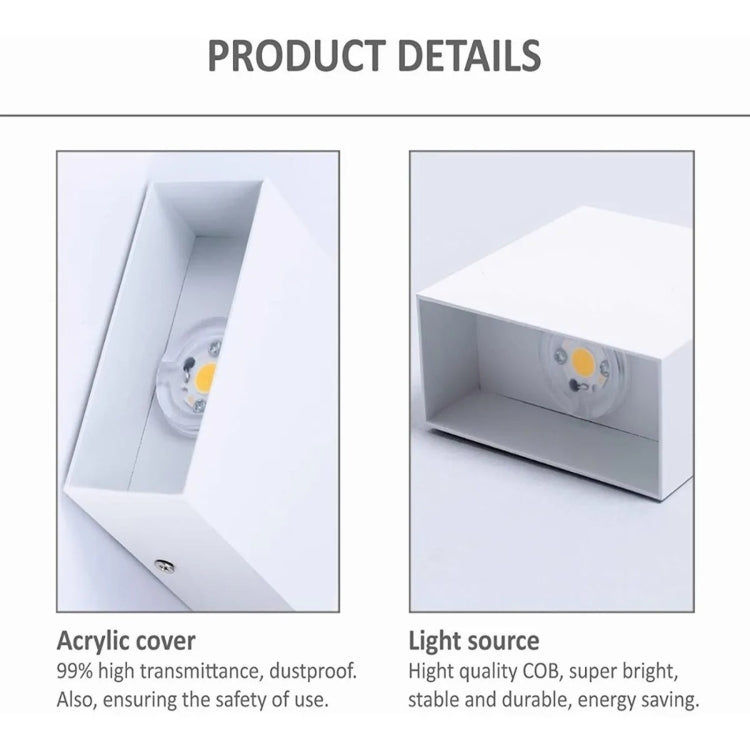 YWXLight 6W Modern Minimalist Cube LED Wall Lamp