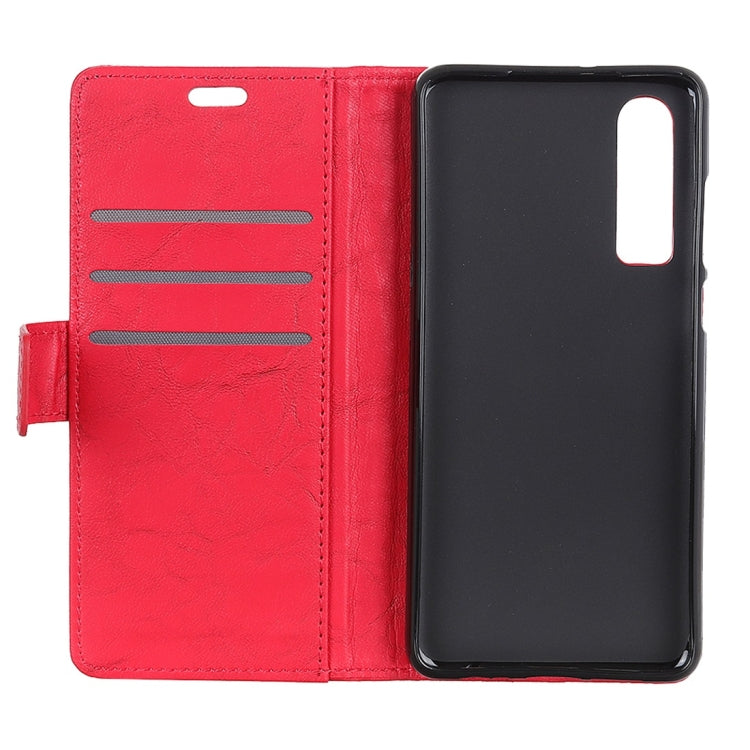 Copper Buckle  Side-corner Fixed Retro Texture Horizontal Flip Leather Case For Huawei P30, With Holder & Three Cards