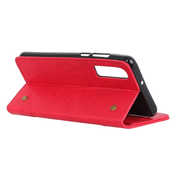 Copper Buckle  Side-corner Fixed Retro Texture Horizontal Flip Leather Case For Huawei P30, With Holder & Three Cards