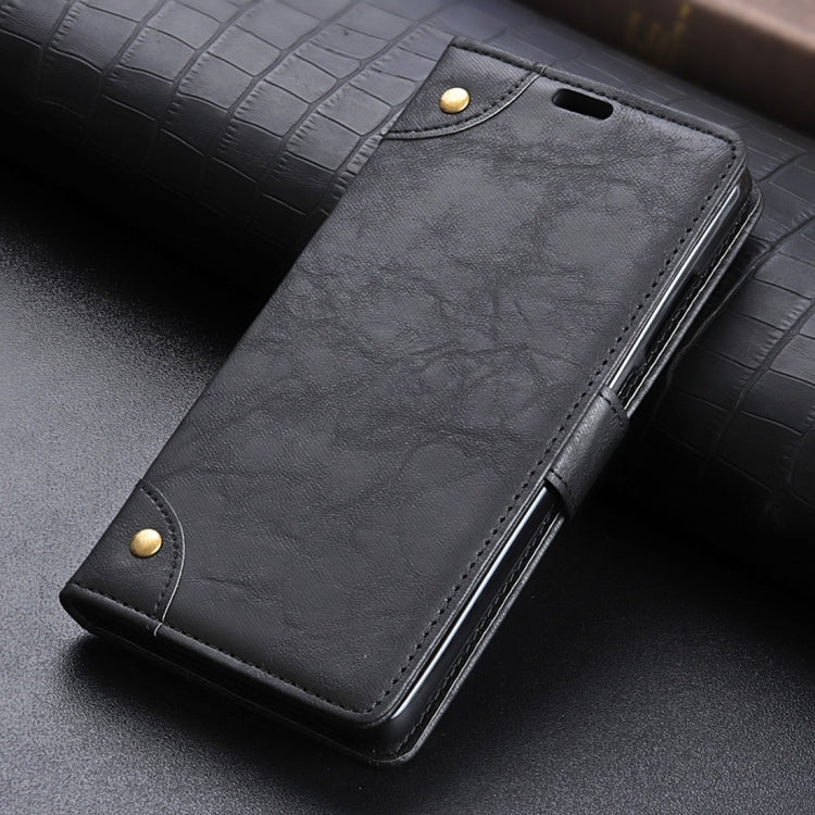 Copper Buckle  Side-corner Fixed Retro Texture Horizontal Flip Leather Case For Galaxy J4 CORE, With Holder & Three Cards