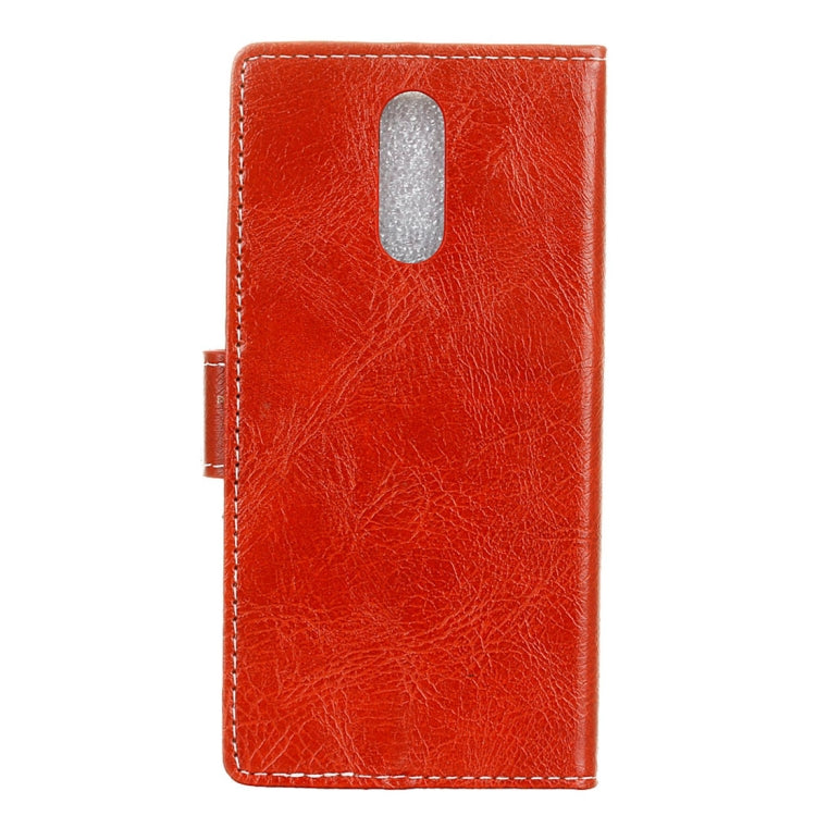 For NOKIA 3.1 PLUS Retro Crazy Horse Texture Horizontal Flip Leather Case with Holder & Double-sided buckle & Photo Frame