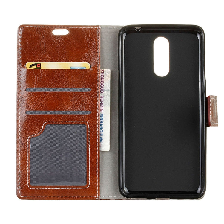 For NOKIA 3.1 PLUS Retro Crazy Horse Texture Horizontal Flip Leather Case with Holder & Double-sided buckle & Photo Frame