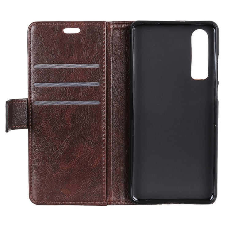 Copper Buckle Nappa Texture Horizontal Flip Leather Case With Holder & Double-sided Buckle & Three Cards For Huawei P30