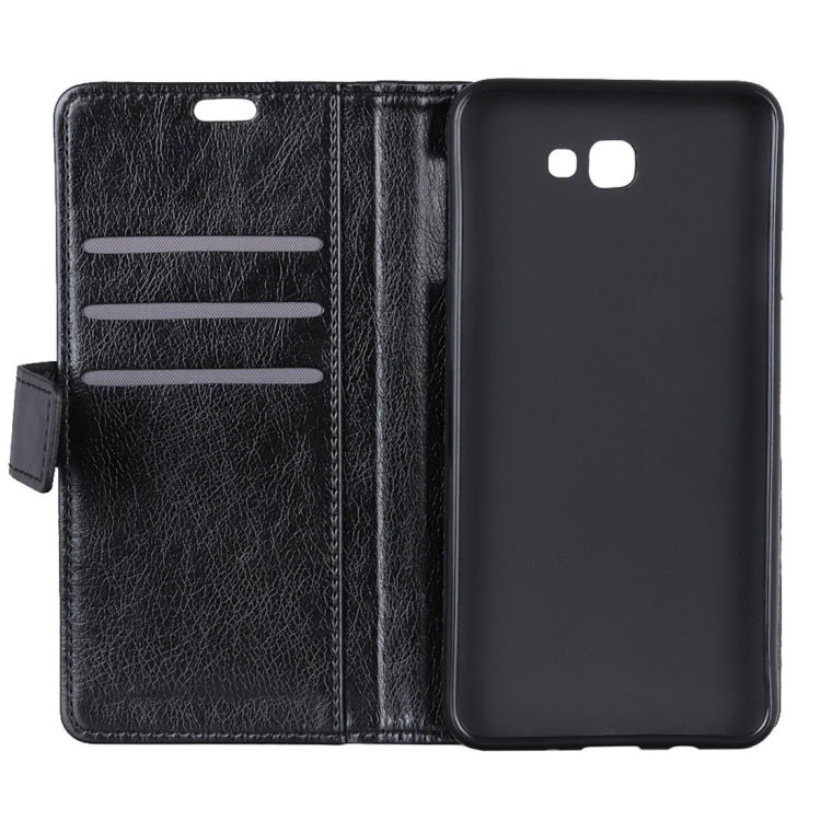 Copper Buckle Nappa Texture Horizontal Flip Leather Case With Holder & Double-sided Buckle & Three Cards For Galaxy J4 CORE