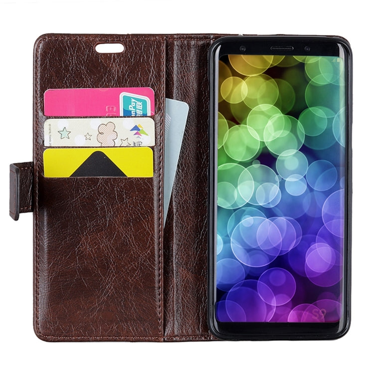 Copper Buckle Nappa Texture Horizontal Flip Leather Case With Holder & Double-sided Buckle & Three Cards For Galaxy J4 CORE