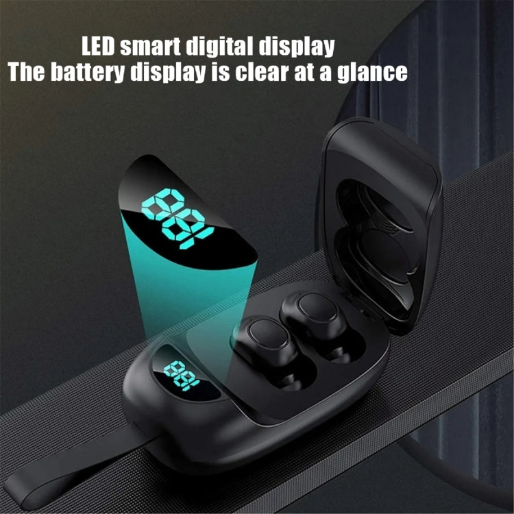 YWXLight JS25 IPX5 Waterproof Bluetooth 5.1 Wireless Earphone with LED Digital Display