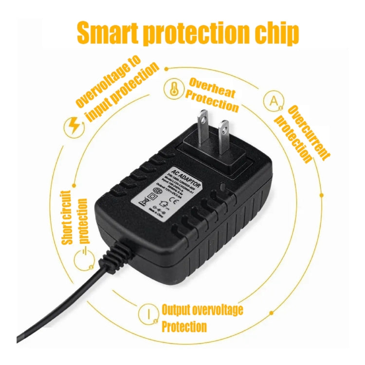 YWXLight 12V/2A LED Strip Light Power Adapter Multi-function Universal Charger, US Plug