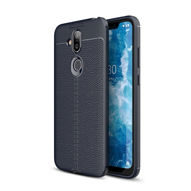 Litchi Texture TPU Shockproof Case for Nokia 7.1Plus / X7 / 8.1