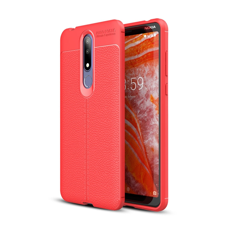 Litchi Texture TPU Shockproof Case for Nokia 3.1Plus / X3