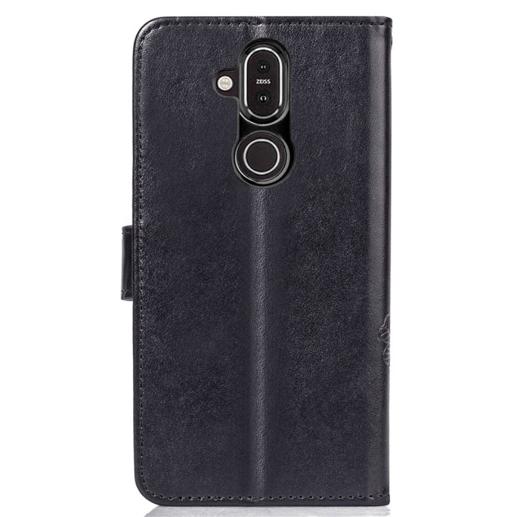 For Nokia 8.1 (Nokia X7) Pressed Flowers Horizontal Flip Leather Case With Magnetic Buckle & Holder & Card Slots & Wallet