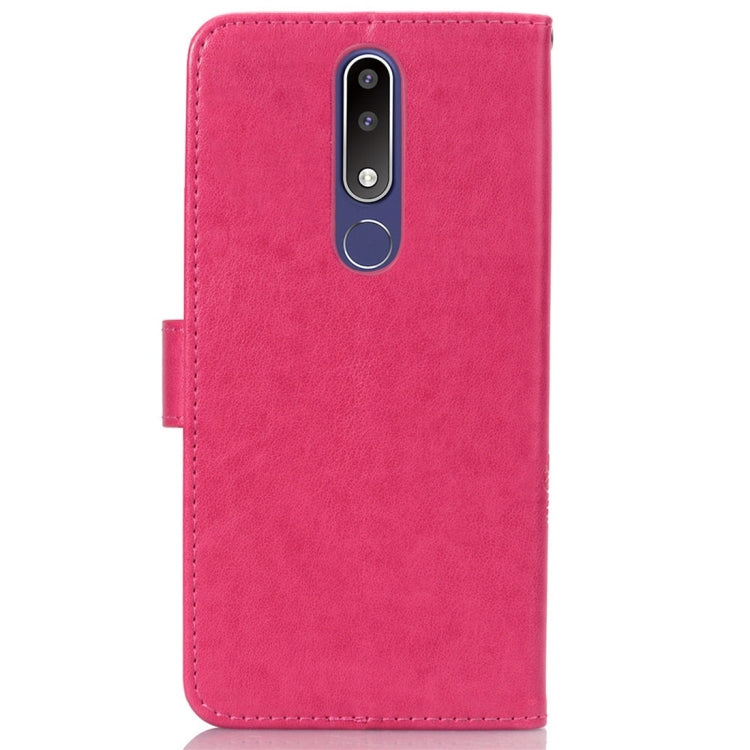 For Nokia 3.1 Plus Pressed Flowers Horizontal Flip Leather Case With Magnetic Buckle & Holder & Card Slots & Wallet