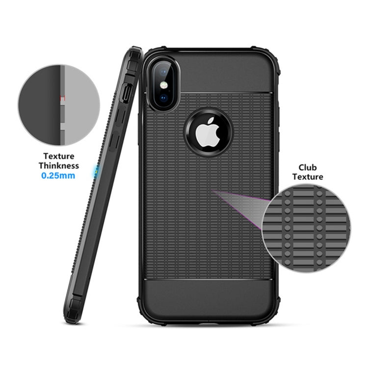 For iPhone XR Shockproof Protective Case (Red)