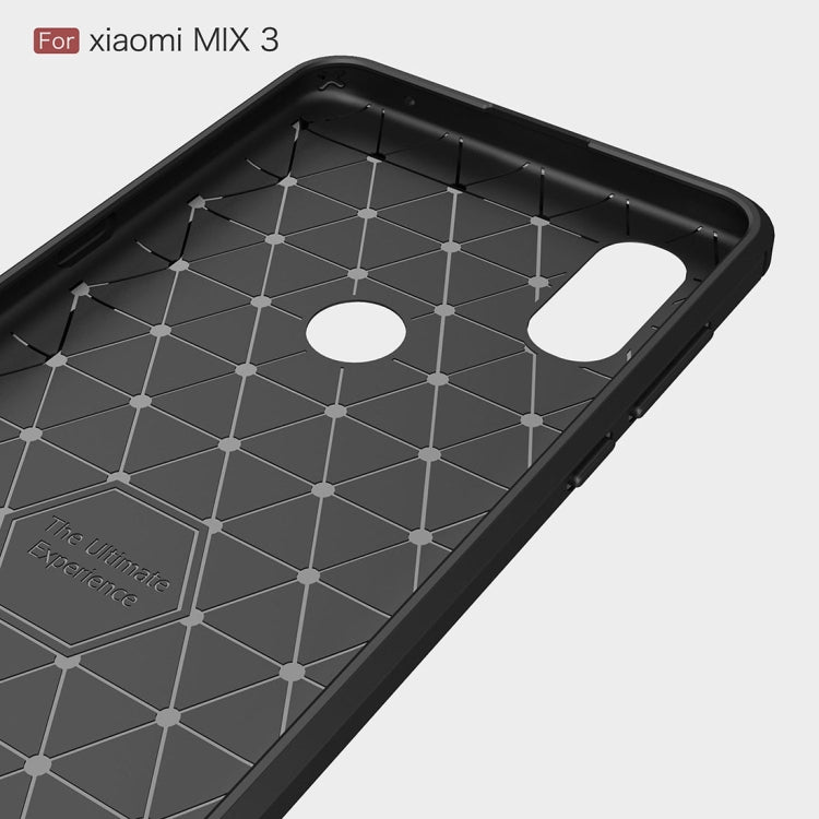 Carbon Fiber Texture TPU Shockproof Case For Xiaomi Mix 3