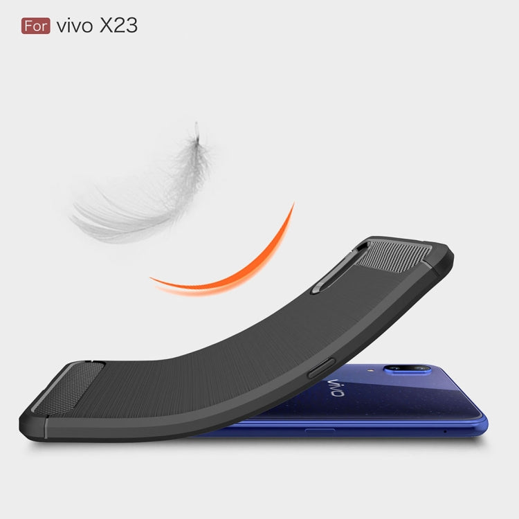 Carbon Fiber Texture TPU Shockproof Case For Vivo X23 Symphony Edition