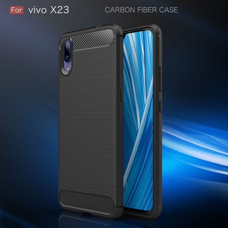 Carbon Fiber Texture TPU Shockproof Case For Vivo X23 Symphony Edition