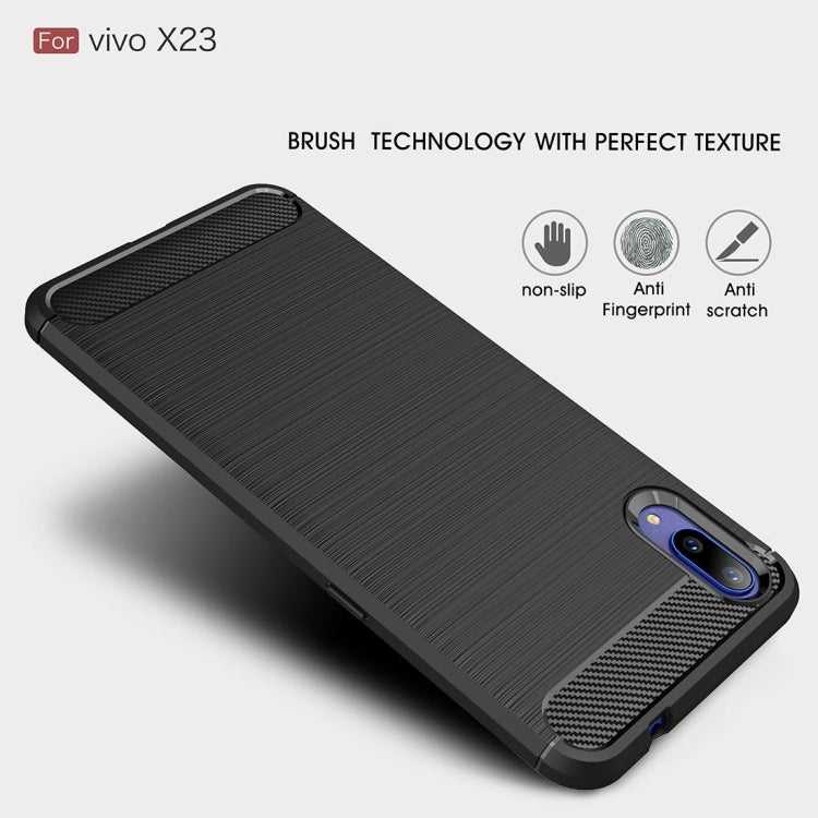 Carbon Fiber Texture TPU Shockproof Case For Vivo X23 Symphony Edition