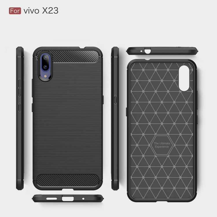 Carbon Fiber Texture TPU Shockproof Case For Vivo X23 Symphony Edition