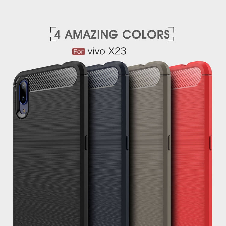 Carbon Fiber Texture TPU Shockproof Case For Vivo X23 Symphony Edition