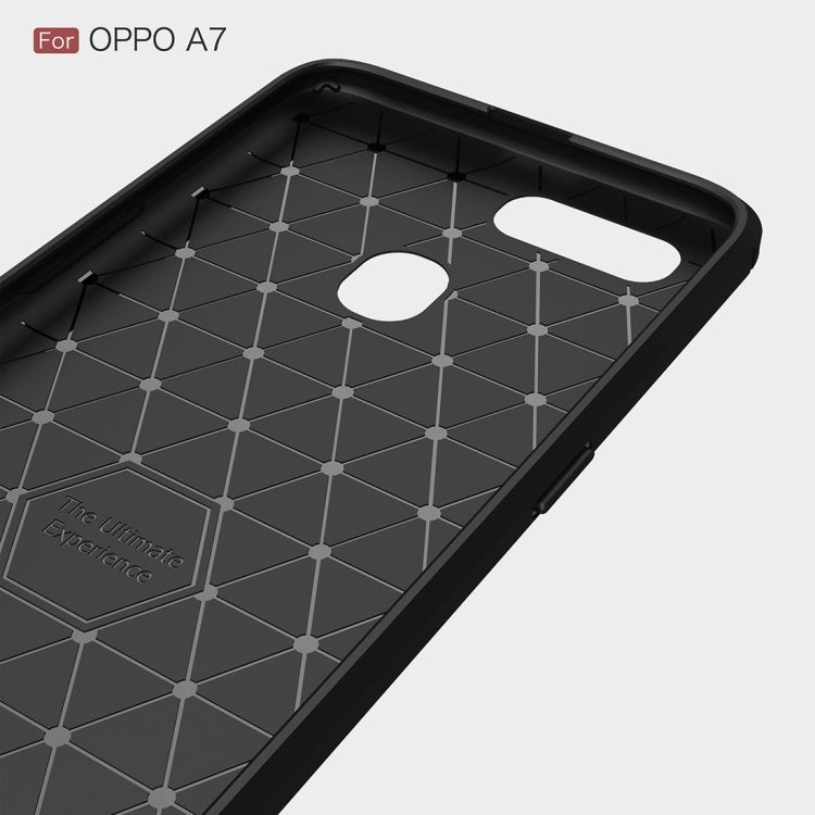 Carbon Fiber Texture TPU Shockproof Case For OPPO A7