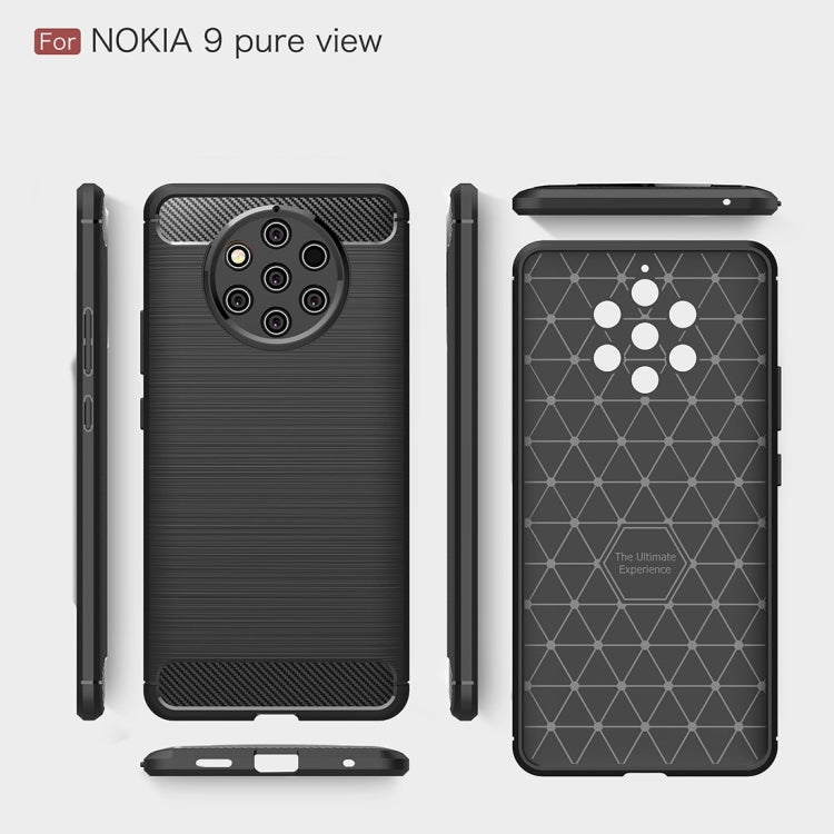 Carbon Fiber Texture TPU Shockproof Case For Nokia 9 Pure View
