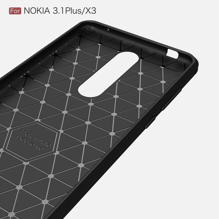 Carbon Fiber Texture TPU Shockproof Case For Nokia 3.1Plus / X3