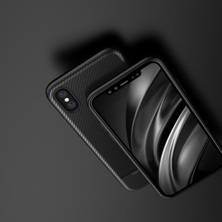 For iPhone X / XS Lewei Carbon Fiber Texture TPU Case