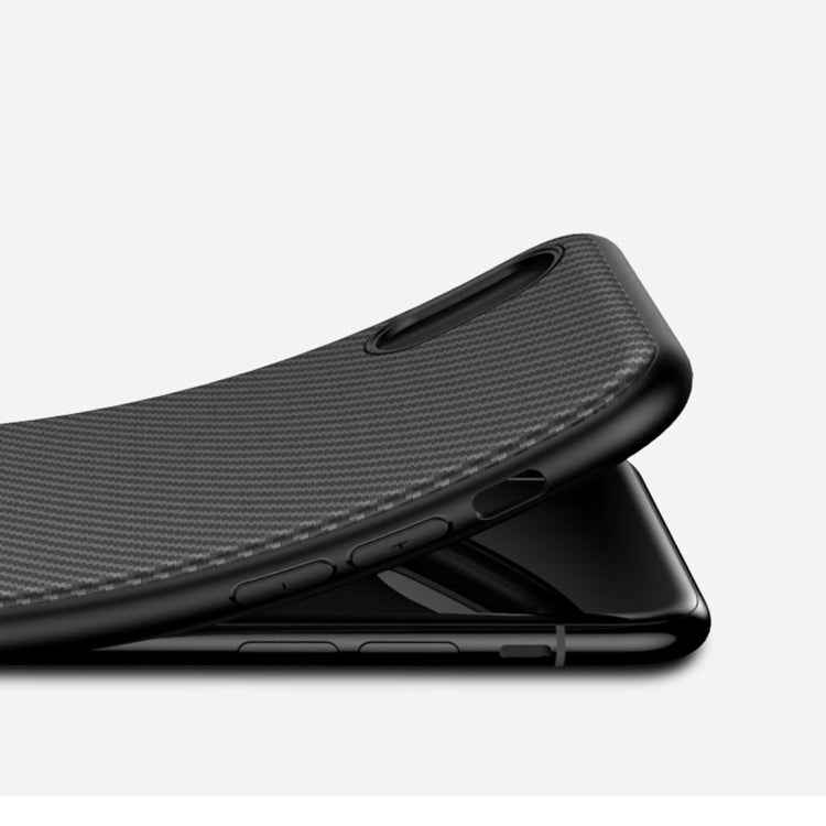 For iPhone XR Lewei Carbon Fiber Texture TPU Case