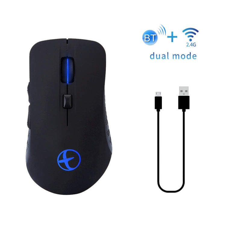 Bluetooth 4.0 and 2.4G Silent Dual Mode Wireless Charging Bluetooth Gaming Mouse