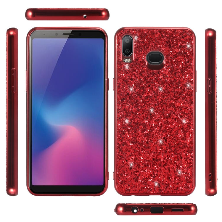 Glitter Powder Shockproof TPU Protective Case For Galaxy A6s