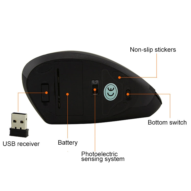 Battery Version Wireless Mouse Vertical 2.4GHz Optical Mouse